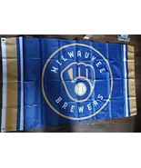 Milwaukee Brewers Circle Banner Flag Wincraft New 3 X 5 - £10.18 GBP