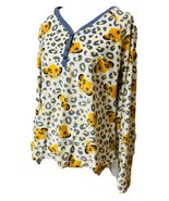 Disney Lion King Simba Pajama Long Sleeve Top Only Womens Sz XL (16-18) Fleece - $10.88