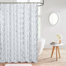 HIG Modern Glitter Geometric Metallic Printed Shower Curtains for Bathroom - £18.00 GBP