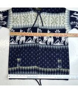 Tejidos Ruminahui Alpaca Hooded Sweater Jacket Sz Small Blue Zip Up Azte... - £63.58 GBP