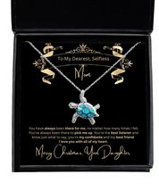 Outstanding Mom Mommy Mother Mum Stepmom Christmas Xmas Gifts- Turtle Necklace w - £39.77 GBP