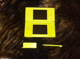 Used Lime Green Nintendo DS Lite + Stylus + Charger + 2 Carrying Cases - $157.00