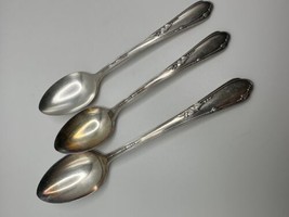 Vintage Rogers Meadowbrook Silver Plate 7” &amp; 6” Spoons - £11.87 GBP