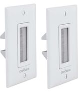 2 PACK ECHOGEAR Wall Brush Plate for Hiding Up to 8 Low Voltage Cables T... - $12.82