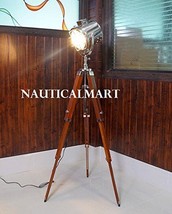 NauticalMart Classical Designer Chrome Finish Stand Tripod Floor Lamp Searchligt - £149.34 GBP