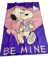 Snoopy Outdoor Flag Be Mine Valentines Day Hearts Purple Pink Peanuts 28x40 - €25,18 EUR