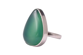 925 Sterling Silver Green Onyx Size 2-14 Pear Wedding Ring Women Her Gift - £31.02 GBP