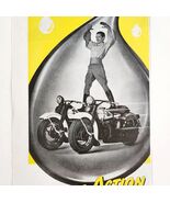 1947 Pennzoil Motor Oil Advertisement Motorcycle Stunt Man Automobilia D... - €21,45 EUR