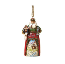 Jim Shore German Santa Hanging Ornament Heartwood Creek 4.75&quot; High Stone Resin - £21.80 GBP