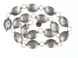 39&quot; Retro Navajo stamped sterling concho belt - £304.61 GBP