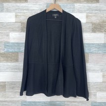 Charter Club 100% Cashmere Open Front Cardigan Sweater Black Womens Medium - £63.10 GBP