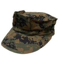 USMC Military Garrison Marpat Woodland Marine Corps Camouflage Camo Hat ... - £10.38 GBP