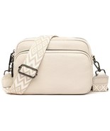 Crossbody bag genuine leather small beige - $55.00