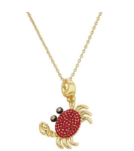 Kate Spade New York Necklace Pave Crab Shore Thing Goldtone New - £30.16 GBP