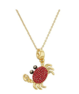 Kate Spade New York Necklace Pave Crab Shore Thing Goldtone New - £30.25 GBP