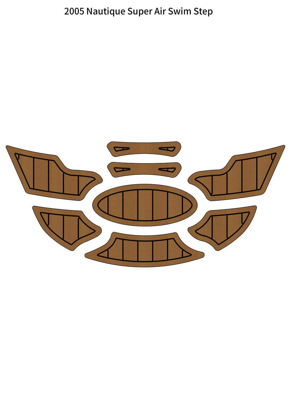 2005 Nautique Super Air 210 Swim Platform Step Pad Boat EVA Teak Deck Fl... - $281.00