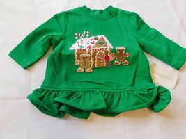 Starting Out Baby Girl&#39;s Gingerbread Cookie House Long Sleeve Shirt 3 mo... - £10.29 GBP