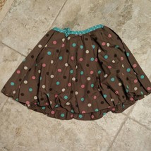 Mini Boden Youth Girls Size 7 8 Balloon Skirt Brown Multicolor Polka Dots - £13.48 GBP