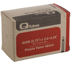 QTubes TU6600 650B 27.5” X 2.0-2.25&quot; ISO 52/58-584 Presta Valve 48mm Tube-SHIP24 - £5.43 GBP