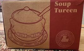 Longaberger Woven Traditions Heritage Blue Soup Tureen Large Bowl Spoon ... - $113.85
