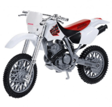 Honda XR400R White/ Red Motorcycle Model, Motormax Scale 1:18 - $40.20