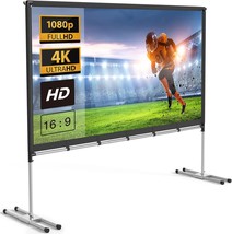 Projector Screen w/ Stand 100 inch 16:9 HD 4K Outdoor w/ Storage Bag Mov... - $1,295.30 MXN
