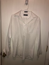 Joseph Feiss Mens 14-14.5 32/33 Fitted White Dress Shirt Button Up Long ... - £7.72 GBP