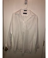 Joseph Feiss Mens 14-14.5 32/33 Fitted White Dress Shirt Button Up Long ... - $13.62 CAD