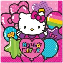 Hello Kitty Rainbow Lunch Dinner Napkins Birthday Party Supplies 16 Count New - £4.15 GBP