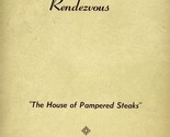 New Rendezvous Menu Fresno California House of Pampered Steaks 1970&#39;s - $41.54