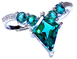 Skye Kite 1.2 Carat Lab-Grown Emerald Sterling Silver Ring For Women - $57.42