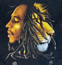 Bob Marley T-Shirt Vintage Y2K 90s Lion Mens XL Zion Fruit Of The Loom Jurek USA - £36.96 GBP