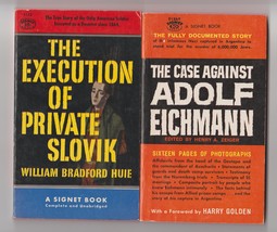 Execution of Private Slovik &amp; Case Against Adolf Eichmann vintage Signet pbs  - £14.37 GBP