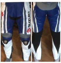 SUZUKI GSXR BIKER  MOTORCYCLE LEATHER ARMOURED TROUSER MOTORBIKE LEATHER... - €153,64 EUR