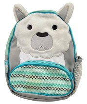 Preschool Kindergarten Backpack Fuzzy Puppy Kitty Bear Canvas Buckle Straps Mesh - £8.97 GBP