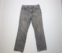 Vtg 90s Lee Mens 32x32 Distressed Acid Wash Straight Leg Denim Jeans Gray USA - £34.84 GBP