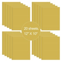 20 Sheets Glod HTV Iron On Heat Transfer Vinyl for T-Shirts Cricut Silho... - $18.65