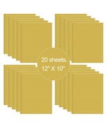 20 Sheets Glod HTV Iron On Heat Transfer Vinyl for T-Shirts Cricut Silho... - £14.67 GBP