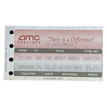 Brady Bunch Movie 1995 Ticket Stub AMC Burbank Opening Weekend Vintage 9... - £11.19 GBP