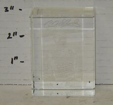 Nascar 3D Laser Etched 3" Crystal Paperweight Carl Edwards Office Depot - $14.80