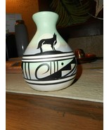 VINTAGE SIGNED NATIVE AMERICAN NAVAJO HAND PAINTED HAND CARVED ETCHED PO... - $23.93