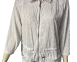 Chico&#39;s Weekends White Knit Anorak Jacket Size XL, NWT - $21.84