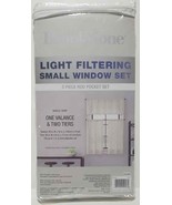 Brookstone Light Filtering Small Window Set 3 Piece Rod Set Ivory (LOC NO) - £13.32 GBP