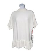 Elle Womens Marshmellow Ruffled  Fresh Blooms Sweater Sz Medium Nwt - €12,59 EUR