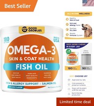 Natural Salmon Oil Chews for Dogs - Omega 3 Allergy Relief &amp; Skin Health... - $33.50