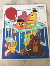 PLAYSKOOL SESAME STREET BABY BERT AND ERNIE WOODBOARD PUZZLE (1986) 315-25 - $17.59