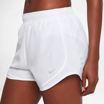 Nike Women&#39;s 4&quot; Tempo Modern Embossed White Running Shorts 831281-100 Si... - $19.99
