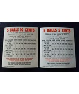 Antique Vintage 1960&#39;s Bally Carnival Queen Bingo Pinball Score Cards  - $20.22 CAD
