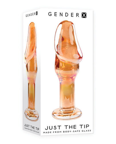 JUST THE TIP GENDER X REALISTIC GLASS ANAL PLUG - $36.25