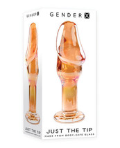 JUST THE TIP GENDER X REALISTIC GLASS ANAL PLUG - £28.87 GBP